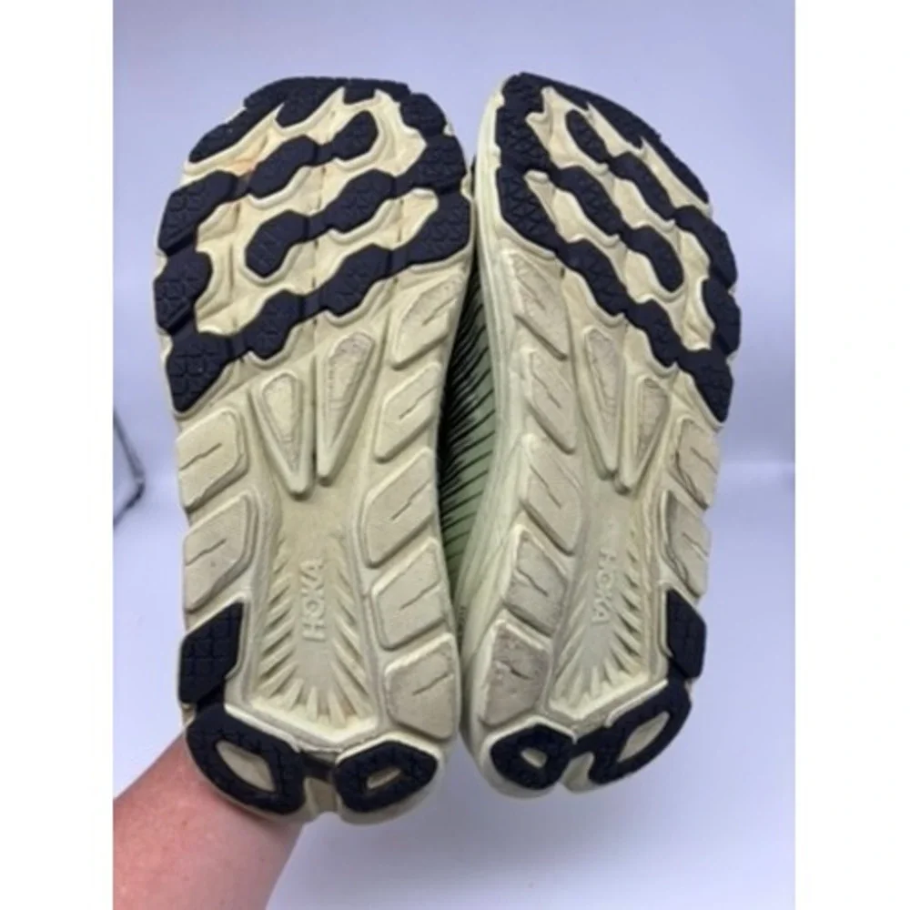 Hoka Rincon 3 Mens 9.5D Black Green Glow Lightweight Running Shoes 1119395 BGBT